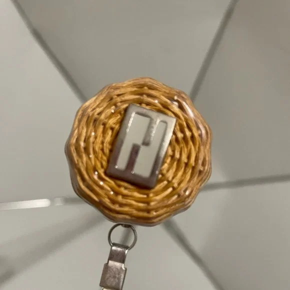 Fendi Light Gray Designer Folding Umbrella - Picture 6 of 10